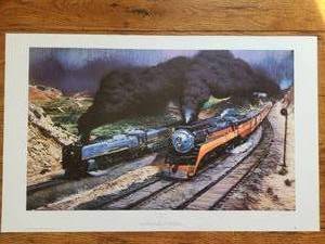 lot 99 image: Ready for your frame - Racing up Cajon - limited Edition Print - Artist Brad Faegre - 22 by 35 - (T)