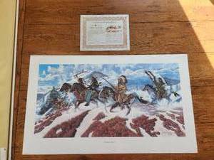 lot 119 image: Ready for your frame - Preator Spirit - limited Edition Print - Artist Richard Luce - signed and numbered - 659 of 875 - 20 by 34 - (X)