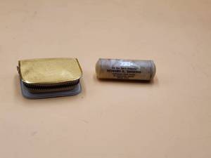 lot 123 image: Vintage travel razor from Gillette and a travel sewing kit