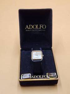 lot 208 image: Adolfo watch with diamonds in box