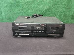 lot 25 image: Pyle dual deck cassette player PT-6590U