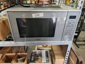 lot 276 image: Sharp stainless microwave