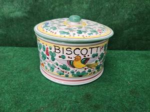 lot 15 image: Hand crafted - Italian made Biscotti jar