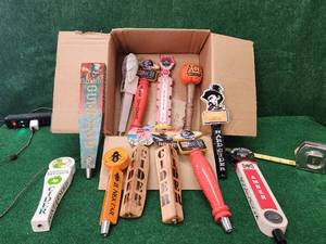 lot 66 image: Selection of various styles of beer pull tap handles