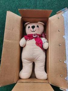 lot 77 image: Vintage Teddy Bear with red bandanna