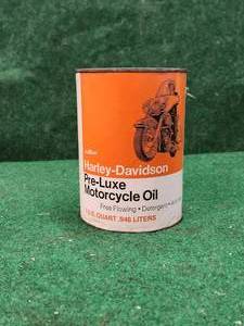 lot 95 image: Vintage Harley Davidson - Pre-Luxe motorcycle oil - quart