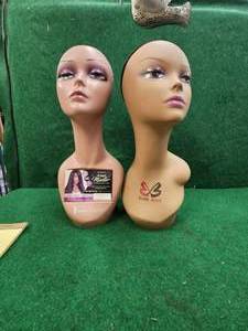 lot 217 image: Selection of 2 mannequin heads
