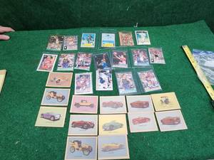 lot 220 image: Selection of Sports cards and 1950s Topps car cards