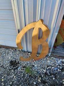 lot 172 image: Large Believe and Joy metal yard signs