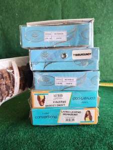 lot 278 image: Selection of 100% human hair wigs