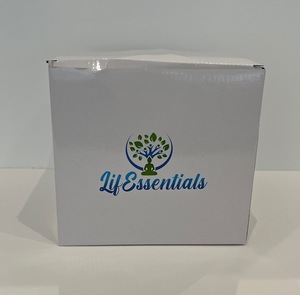 lot 340 image: Selection of 16 Lif Essentials - blue and clear Tumbler Cups - 22oz tumbler cup with lid and straw with removable fruit infuser - 2 boxes of 4