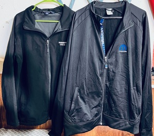 lot 57 image: Levelwear Mopar XXL Full Zip Employees Jacket &amp Port Authority XL Full Zip Toyo Tires Employee Jacket