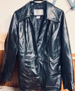 lot 156 image: BB Dakota Pret A Porter Womens Black Faux Leather Jacket Size L