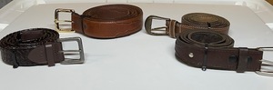 lot 59 image: Four Sizes 40-44 Western Style Mens Belts - Including Wrangler, Three-D, &amp Guide Gear