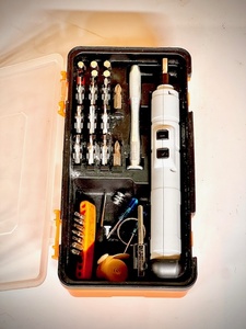 lot 61 image: Electric Handheld Screwdriver &amp Bits W Carrying Case