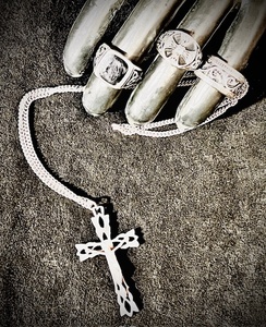 lot 47 image: Crucifix WChain &amp Domineering Totem Circle, Celtic Cross, Celtic Knot Rings
