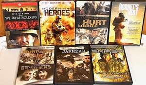 lot 243 image: Seven (7) War Movie DVDs - Including We Were Soldiers, Hurt Locker, &amp Sniper