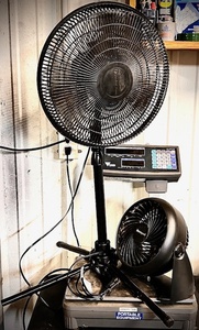 lot 82 image: Oscillating Adjustable Height Comfort Zone Fan &amp Honeywell Portable Fan