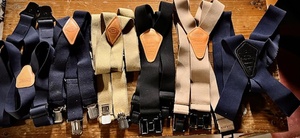 lot 89 image: Six (6) Pair of Dickies, Duluth Trading,&amp UBEE Suspenders