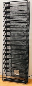 lot 90 image: NEW in BOX - JMHUD 15 Tier Metal Mesh Wall File Organizer