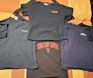 lot 146 image: Three (3) Size Large Corporate Themed Work T-Shirts &amp One (1) Texas Tech&nbsp