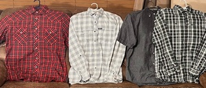 lot 148 image: Three (3) Size Large Wrangler Button Up Shirts &amp One (1) Size Medium Ralph Lauren Shirt