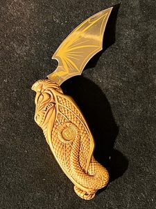 lot 205 image: Franklin Mint Knightstone Knife The Spirit Of Ecstacy&nbsp Dragon Boris Vallejo&nbsp