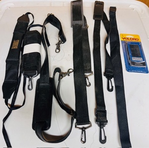 lot 268 image: Six (6) Assorted Straps W New Package of Industrial Strength Velcro