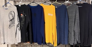lot 290 image: Seven (7) Size 2x-3x Long Sleeve T-Shirts&nbsp