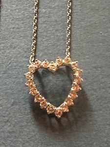 lot 545 image: Heart necklace  on silver chain