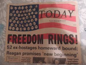 lot 532 image: TODAY- FLORIDA SPACE AGE NEWSPAPER - FREEDOM RINGS  1211981