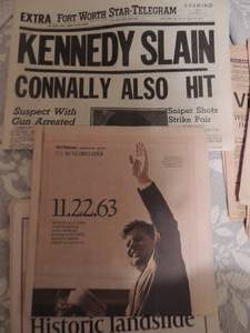 lot 533 image: REPRINT OF FORT WORTH STAR TELEGRAM - NOV. 23, 1963 EXTRA KENNEDY SLAIN & 50 YEARS LATER 11172013