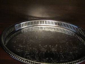 lot 89 image: silver platted platter