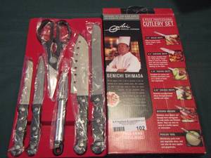 lot 102 image: 6 piece professional cutlery set