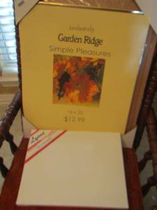 lot 112 image: garden ridge frame 16x20, artist canvas