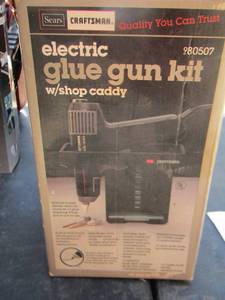 lot 227 image: craftsman electric glue gun kit with shop caddy