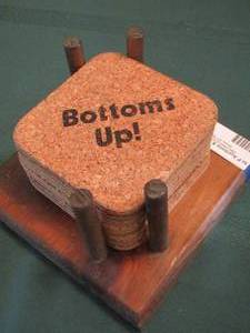 lot 392 image: bottoms up coasters