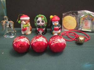 lot 396 image: various antique Christmas ornaments