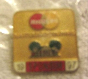 lot 69 image: 1997 MASTERCARD Sponcer shirt pin, Southwestern Bell shirt pin