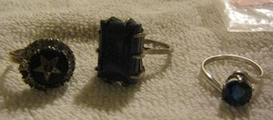 lot 74 image: 2 womens rings, womens ring London blue topaz size 7