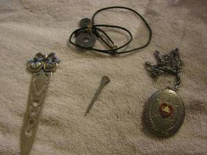 lot 117 image: mail opener, womens necklaces