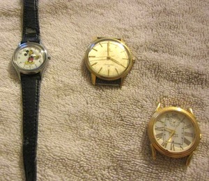lot 118 image: Seamaster Omega Watch Face,   Guess watch face,   Mickey Mouse womens watch