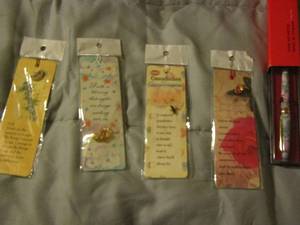 lot 180 image: BOOKMARKS W PENDANTS  & PEN
