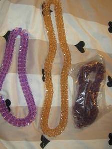 lot 183 image: plastic beaded necklaces-