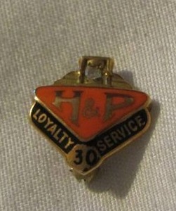 lot 194 image: H & P Loyalty service 30 year shirt pin  10K