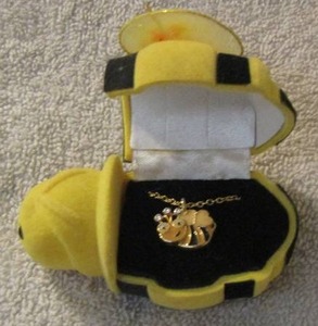 lot 230 image: Bumble Bee necklace and case