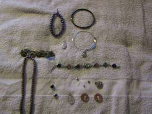 lot 246 image: bracelets and earring pieces