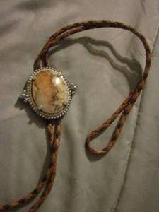 lot 384 image: BOLO TIE WITH LARGE STONE