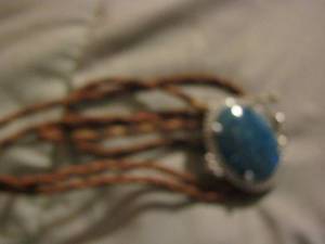 lot 368 image: leather rope necklace with pendant