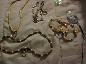 lot 393 image: necklaces flower, angel wings, and more